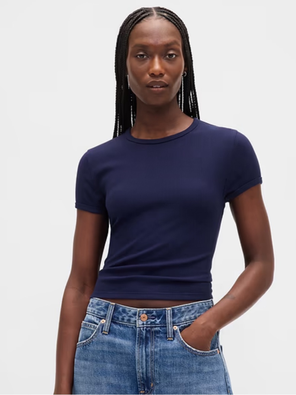 Gap Shirt - navy “Waffle Baby Tee NWT